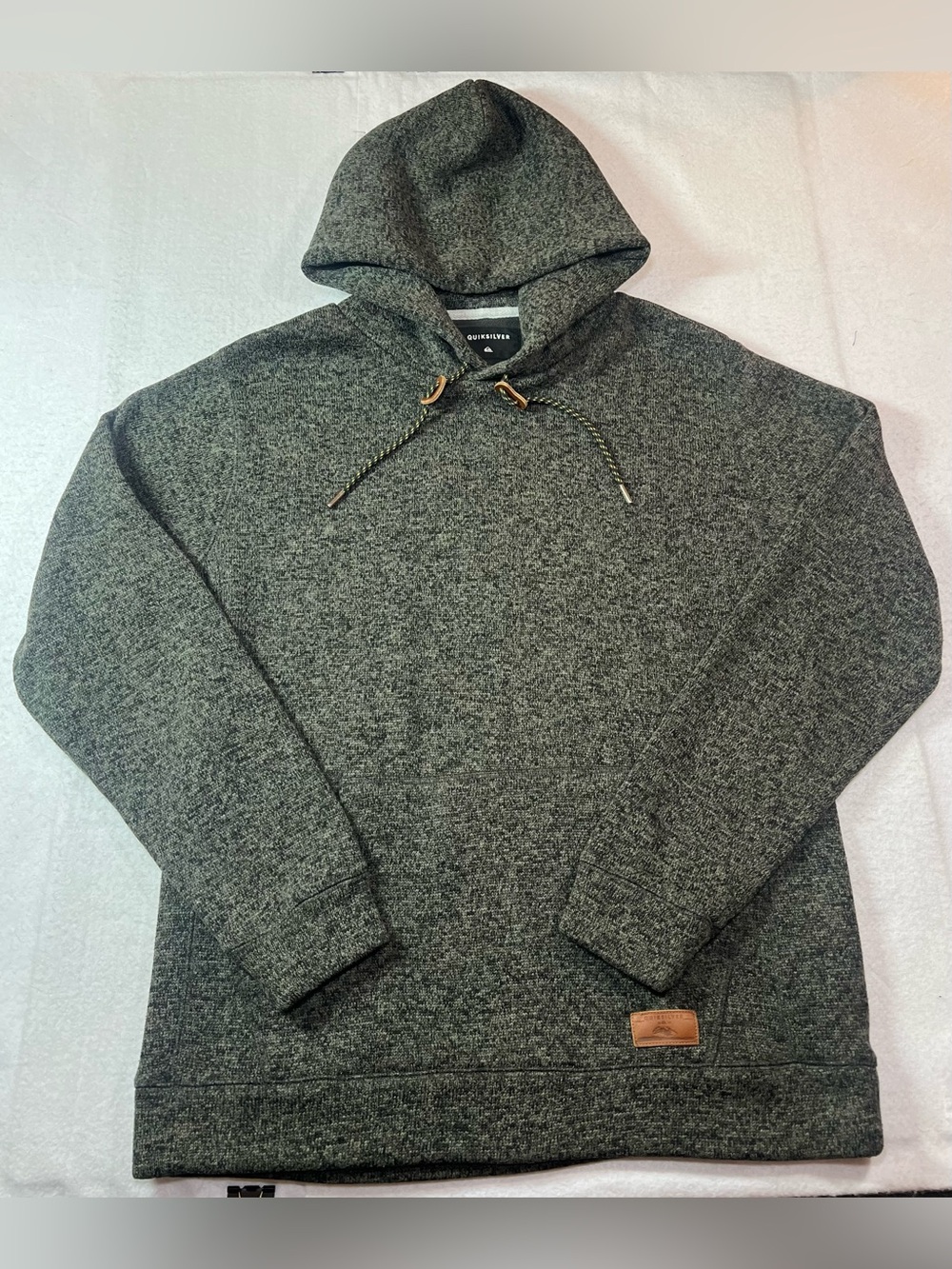 Quiksilver Men's Keller Pullover  Fleece Hoodie,Dark Grey Heather, Size L